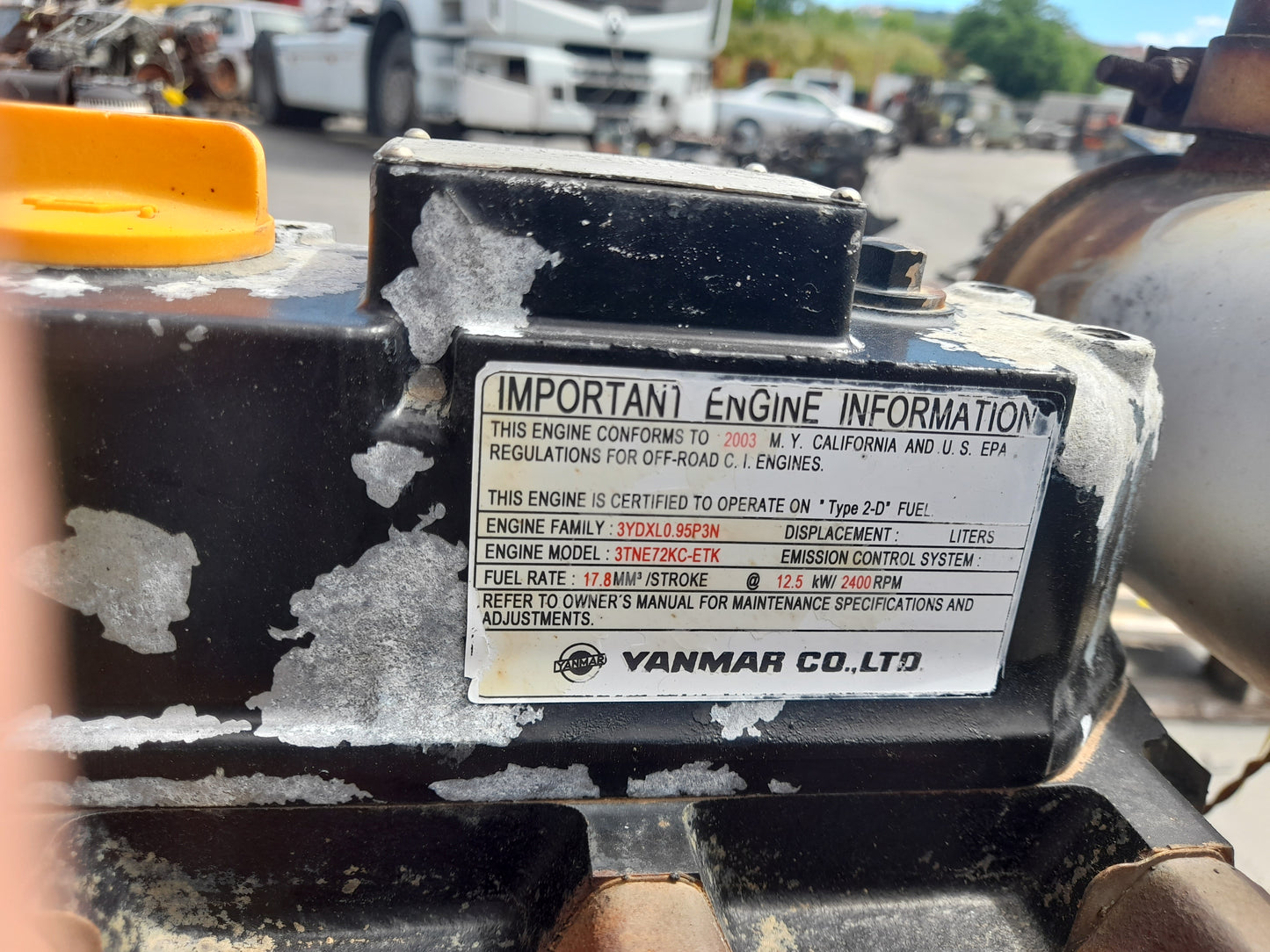 Thermo King TK3.95A Yanmar 3TNE72KC-ETK